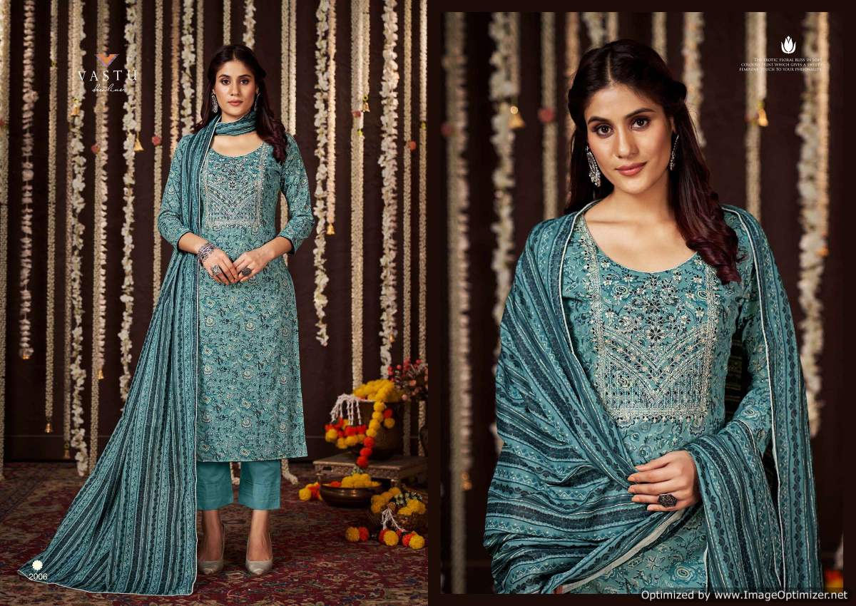 Gulmohar Vol 1 By Vastu Printed With Lining Cotton Readymade Dress Wholesalers In Delhi